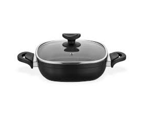 Schafer 26 cm Gastronomie Granit Basık Tencere SİYAH