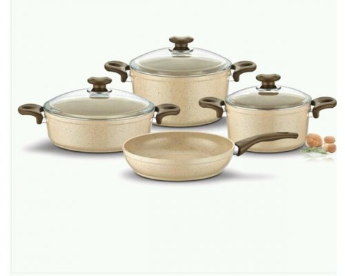 Gülsan Safran 7 Parça Granit Tencere Seti